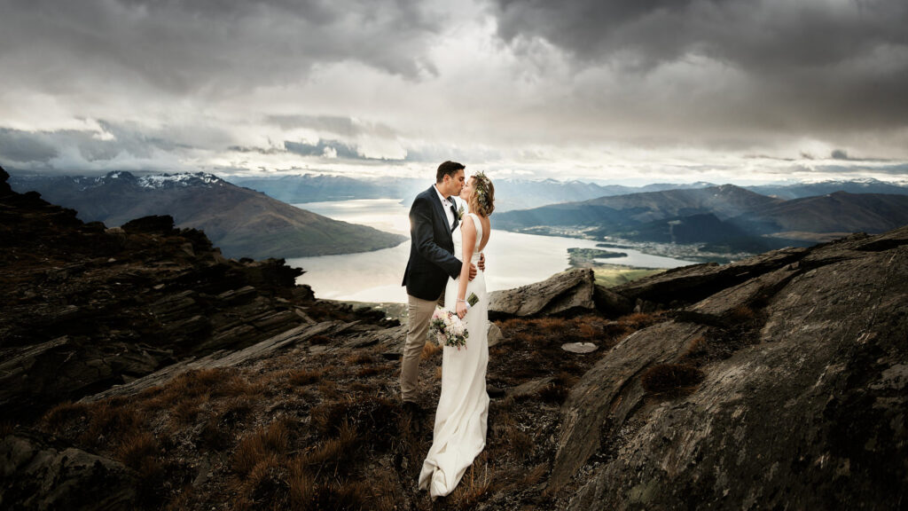 Nina & Carlo's Queenstown NZ Elopement Heli-Wedding