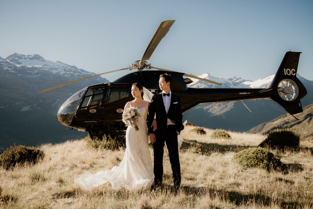 queenstown helicopter wedding new zealand