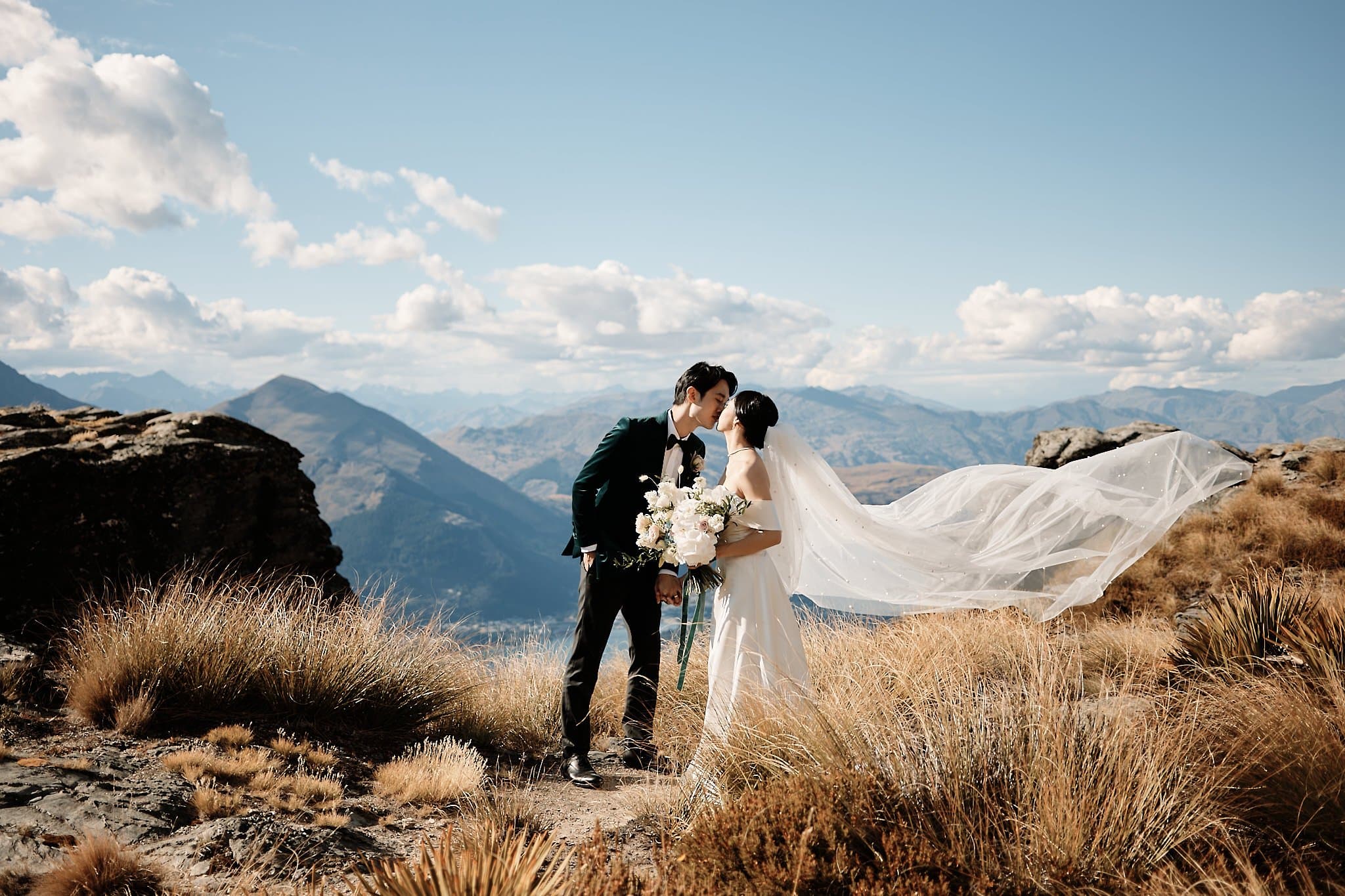 Cecil Peak Heli Wedding Queenstown NZ Elopement Photographer